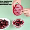 Cherry Corer Tool 4 Hole Cherry Pitter Tool Stainless Steel Fruit Corer for Cherries Olives Kitchen Gadget with Lock for Jam
