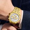 Alloy Quartz Wristwatch Dazzling Brightness New Watch Men Luminous Chronograph Business Waterproof Male Watches with Date