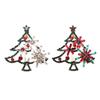 Crystal Rhinestones Christmas Tree Brooch Pin Lightweight Alloy Jewelry For Seasonal Parties And Gatherings