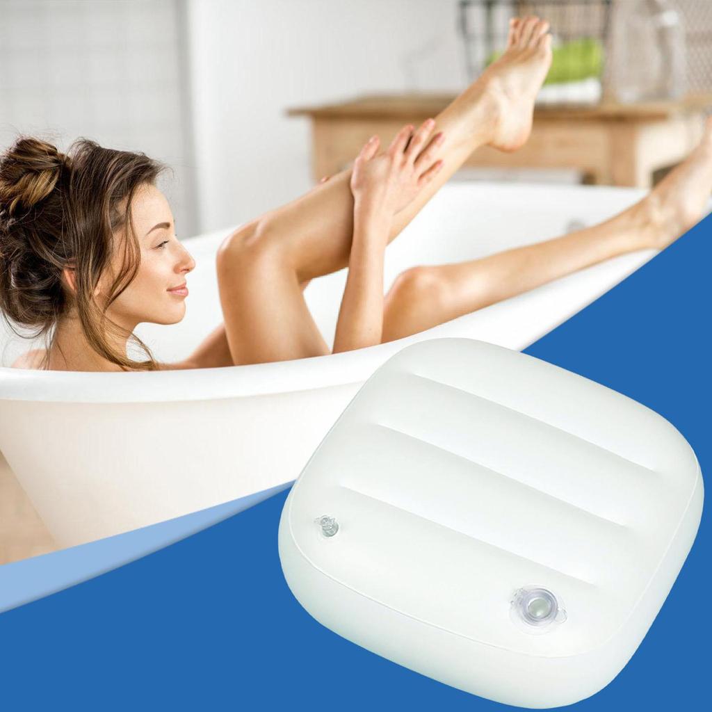 Hot Tub Booster Seat Inflatable Water Injection Double-Use Cushion Bath SPA Seat Pad Bathtub Anti-Hemorrhoids Inflatable Pillow