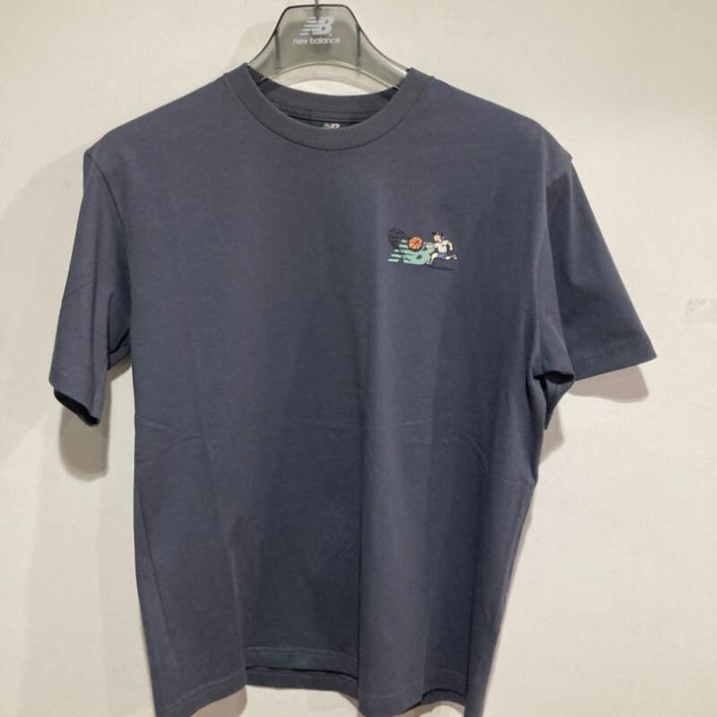 New Balance Nb Boy Basketball Lettering Short Sleeve Tee Nbnef21543 Dark Purple