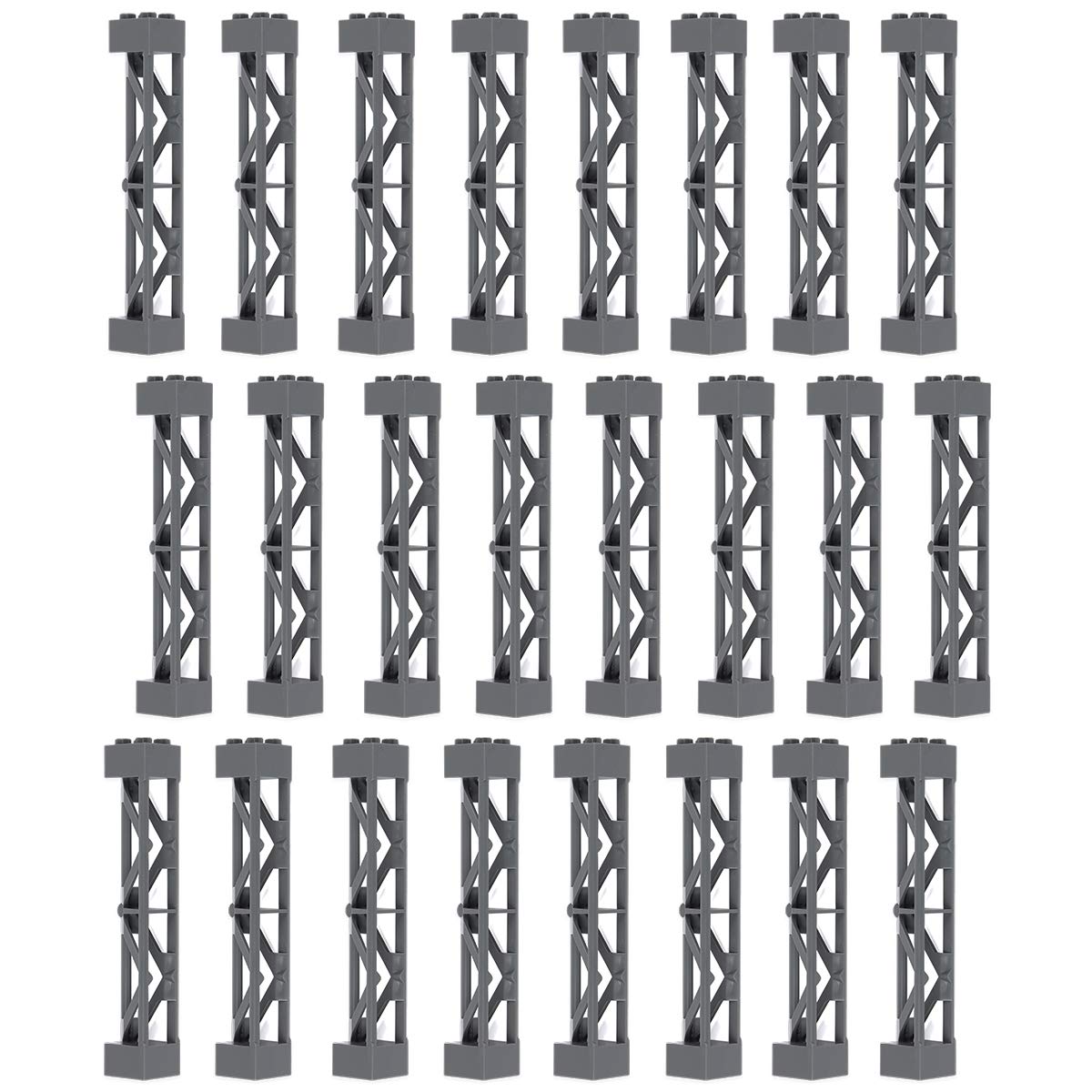 

INIBUD Classic Blocks, Compatible with Base Plates and Roofs, 24 Triangular Posts