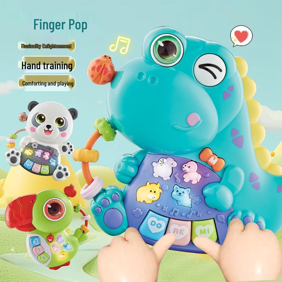 Multifunctional Dinosaur Electronic Organ Toy for Early Education - Sound and Light Piano with Cartoon Animals for Babies and Toddlers