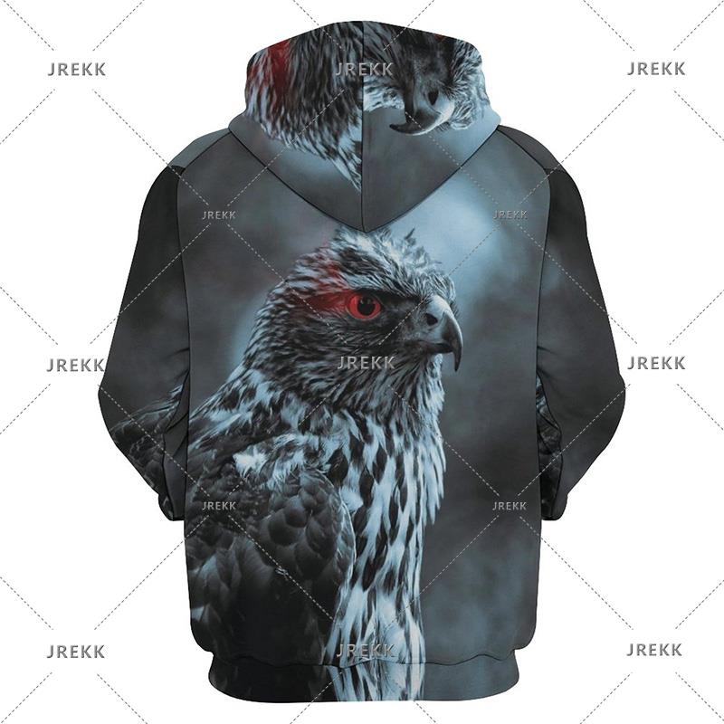 America Eagle Graphic Hoodie Męska odzież 3D Hawk Emblem Printed Nowość w bluzach z kapturem Kobiety Harajuku Fashion y2k Pullover Hooded Hoody