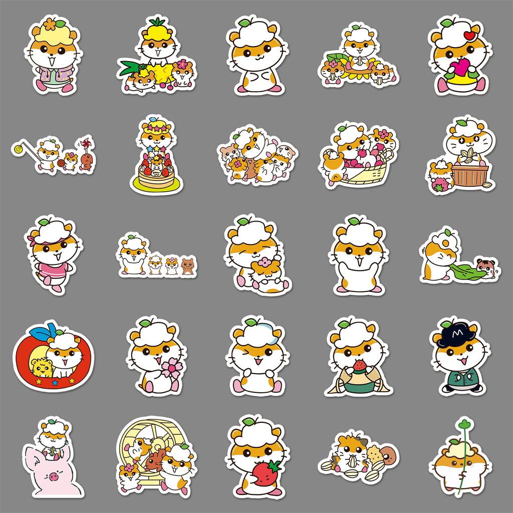 50 Cartoon Stickers Cute Sanrio Guka Decorative Water Cup Mobile Phone Case Computer Stickers