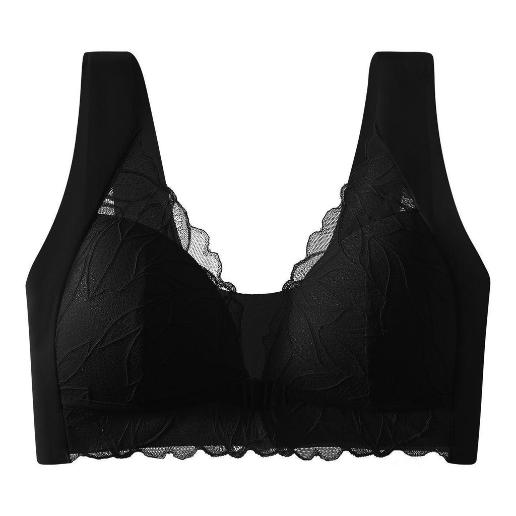Sexy Lace Front Closure Push-up Triangle Bra