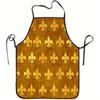 1pc Golden Floral Pattern Apron, Sturdy and Durable with Easy Maintenance, Adjustable Waist, Made of Polyester, Suitable for Cooking, Gardening, Fruit