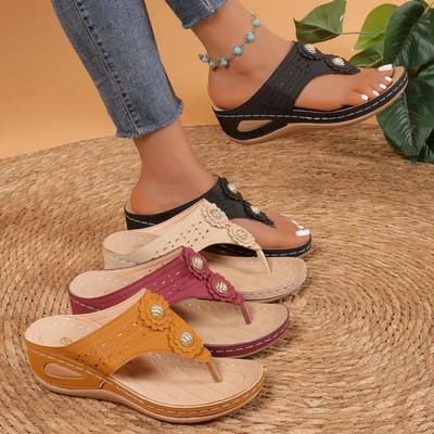 Mode Damen Hausschuhe 2024 Neue Sommer Mode Keilsandalen Lässige Plateau Strand Hausschuhe Damen Flip Flops Übergröße Pantoletten Damen