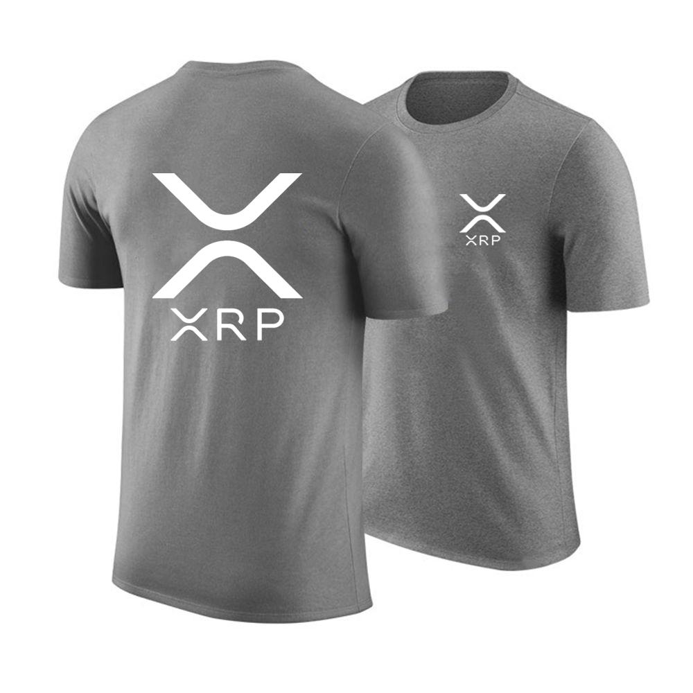2025 Cryptocurrency Ripple Xrp New Unisexs Summer Round Neck Ordinary Short Sleeve Tshirt Printing Good Quality Comfortable Tops