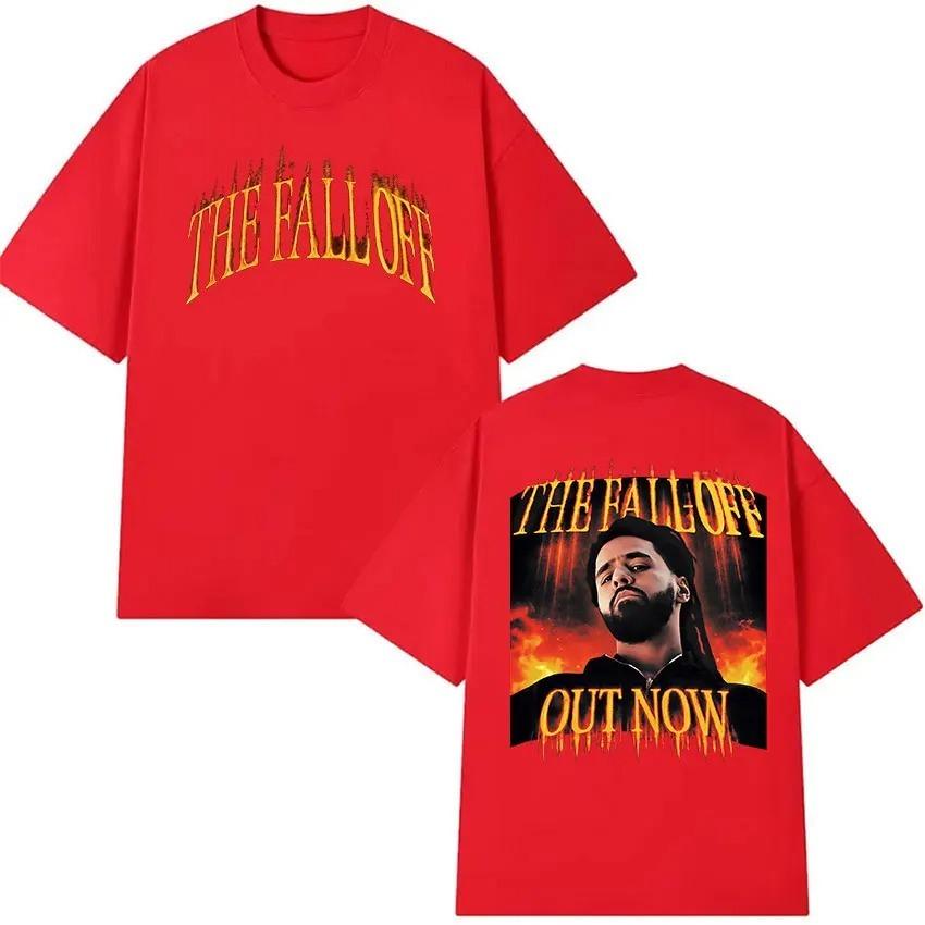 J.Cole The Fall Off New Album 2026 Graphic T Shirts Unisex Hip Hop Retro Style Short Sleeve T-Shirt Casual Cotton Tees