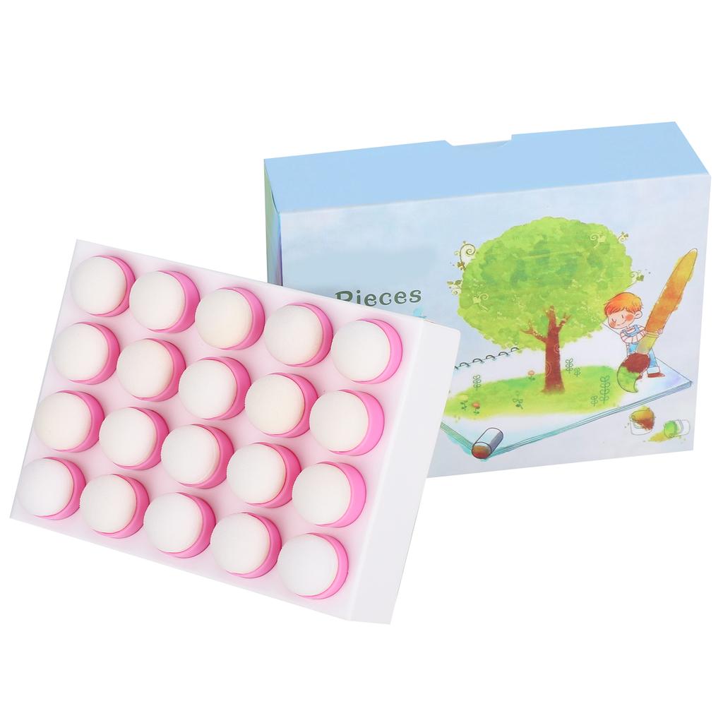 20pcs Finger Sponge Daubers DIY Finger Painting Drawing Stamping Sponge Set for Ink Crafts