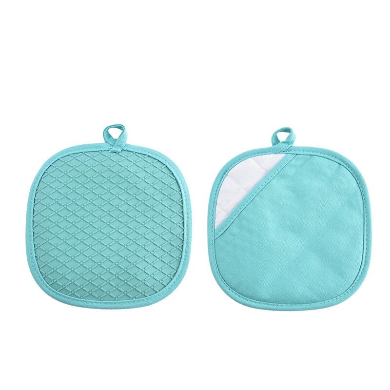 Silicone & Canvas Heat Resistant Oven Mitts