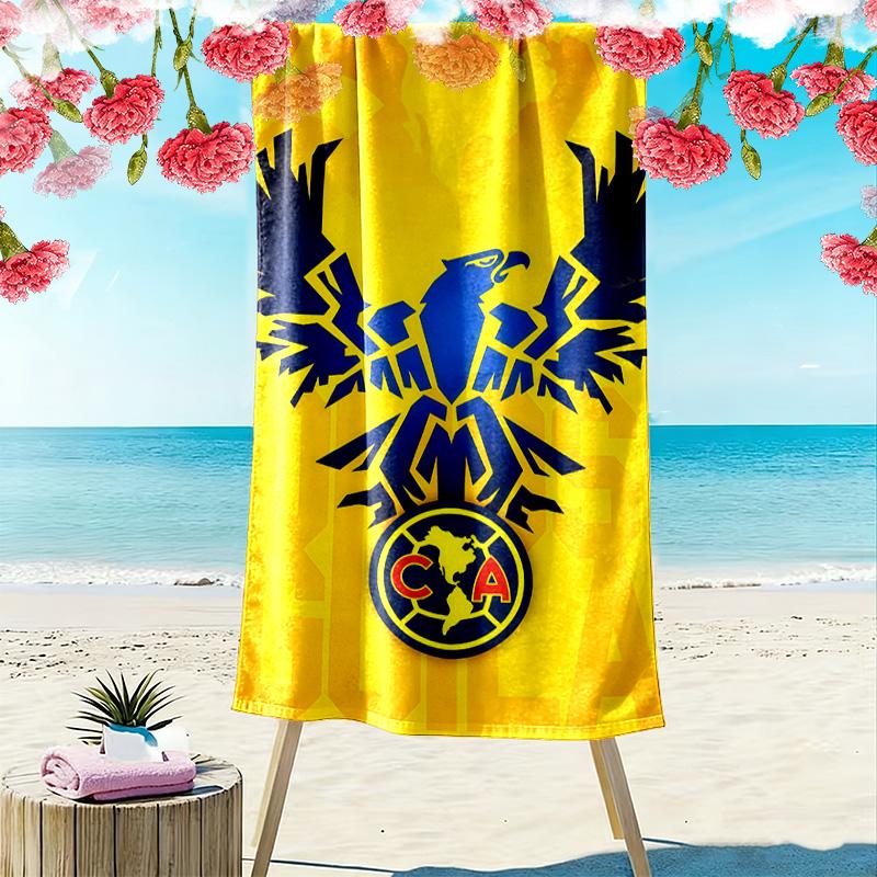 Club America Print Beach Towel, Large Soft Quick Dry Towel for Beach Camping Swimming