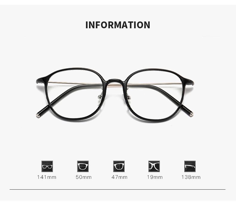 Middelaldrende Anti Blått Lys Runde Innfatning Presbyopi Briller Retro Sirkulære Lesebriller Ultralette Unisex Langsynsbriller