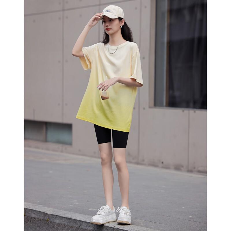 Women s Casual Loose Fit Gradient Short Sleeve T-shirt M