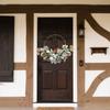 1Pc Thanksgiving Pumpkin Vine Ring Harvest Festival Artificial Flower Wall Hanging, Fake Flowers