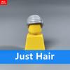 Non-Toxic 10Pcs Moc Bricks Male Hairs Side-Part 1011 4Cm Figure Body Wear Brown Black Compatible With Major Brand Building Blocks Toys