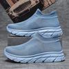 2025 new men's shoes spring and summer fly-woven socks breathable and lightweight one-pedal mesh shoes men's casual shoes
