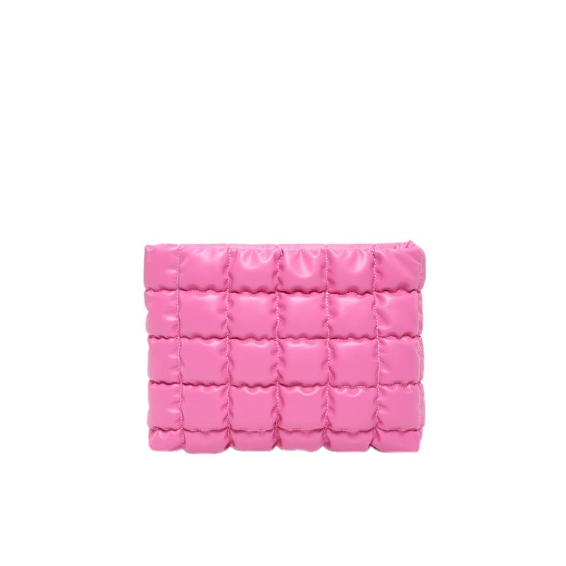 Cloud Embroidery Thread Large-Capacity Casual Pleated Makeup Bag, Convenient Storage Bag, Fashionable Foreign Style Clutch