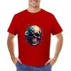American Flag Skull T-shirt Hippie Clothes Summer Tops Black T-shirts for Men
