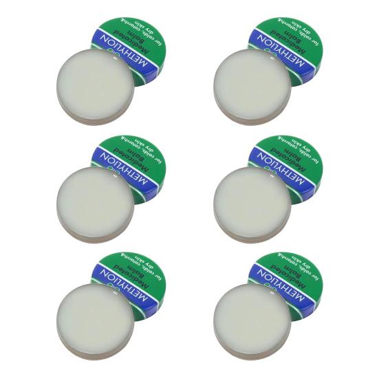 6Pcs 3/4G Herbal Menthol Cooling Balm Headaches Migraines Muscle Pain Bite Itching Fatigue Relief Calming Natural Summer Traveling Portable Cooling