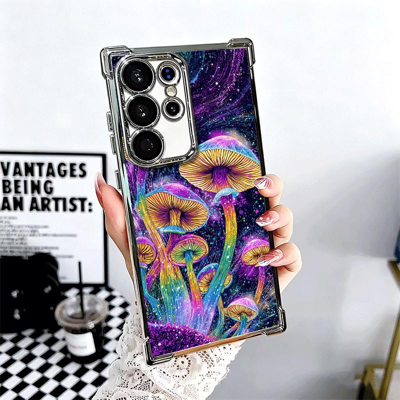 Weird Psychedelic Mushroom Soft Phone Case For Samsung Galaxy S26 Ultra S25 Edge S24 FE S23 Plus S22 S21 + S20 Plating Anti-Fall