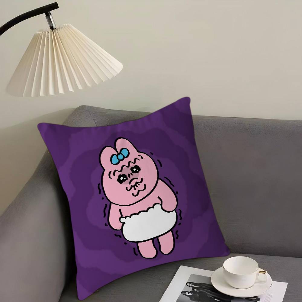 O-Opanchu U-Usagi Cartoon Animation Cushion Cover Pillow Cover Decor Pillowcase Printed Cushion Case For Couch