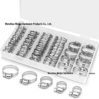 40-Piece 201 Stainless Steel Heavy-Duty American-Style Hose Clamp Kit