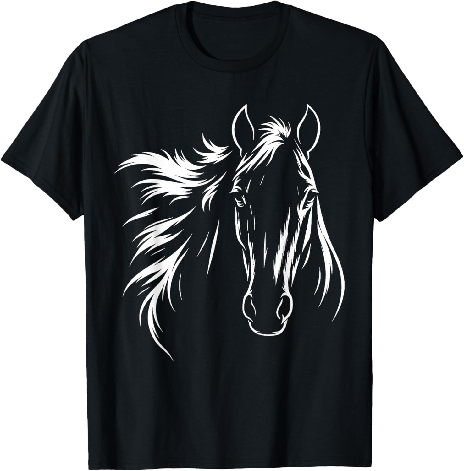 Cute and Elegant Horse Silhouette art for Horse Lovers T-Shirt Mens Womens Tees Top unisex T-Shirt Mens Womens Tees Top M