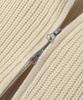 TRILLION Washable Hairy Brush Track Zip-Up Knit (Ivory)