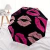 1pc Lips Print Pattern Automatic Opening/Closing Folding Umbrella with 33 Ribs, Plastic Handle, Windproof Portable Sunshade Umbrella Y250726073