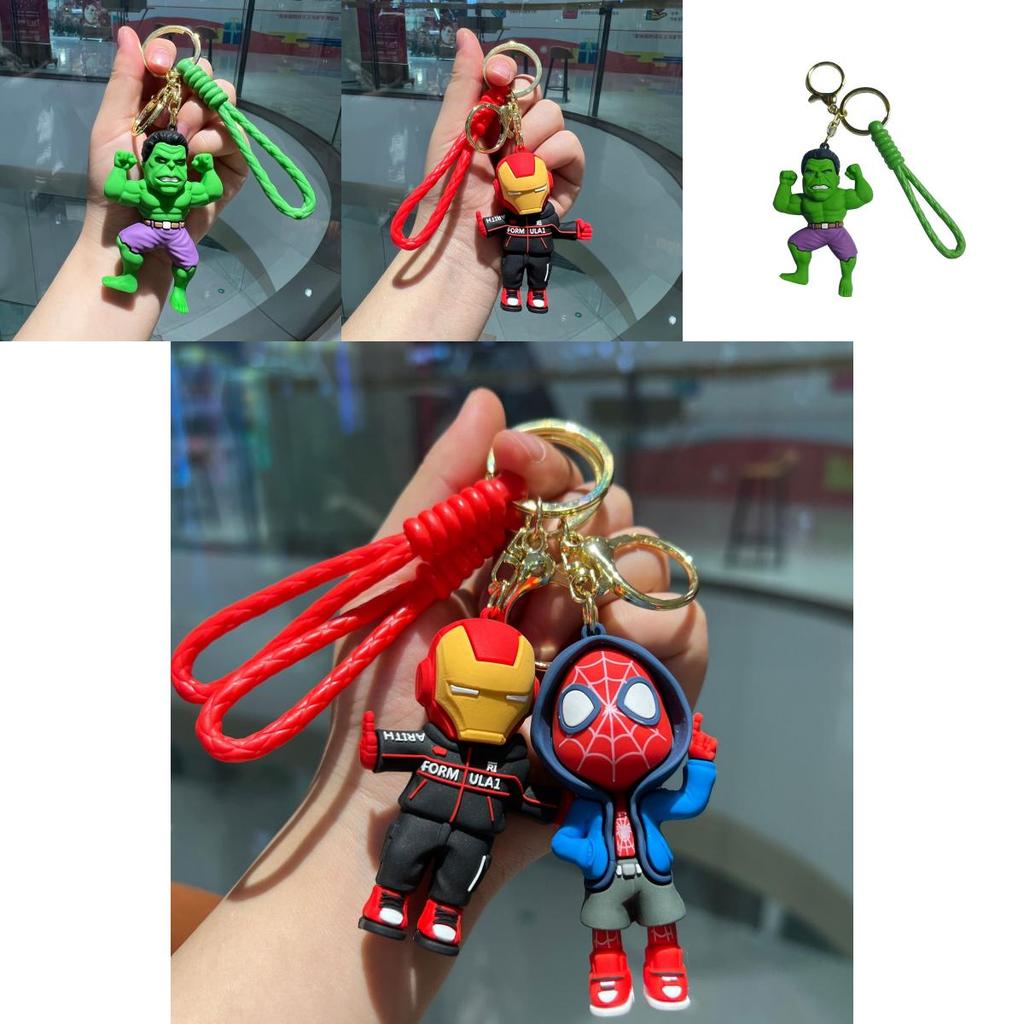 Adorable Superhero Keychain Silicone Avenger Series Key Ring For Car Keys Gifts