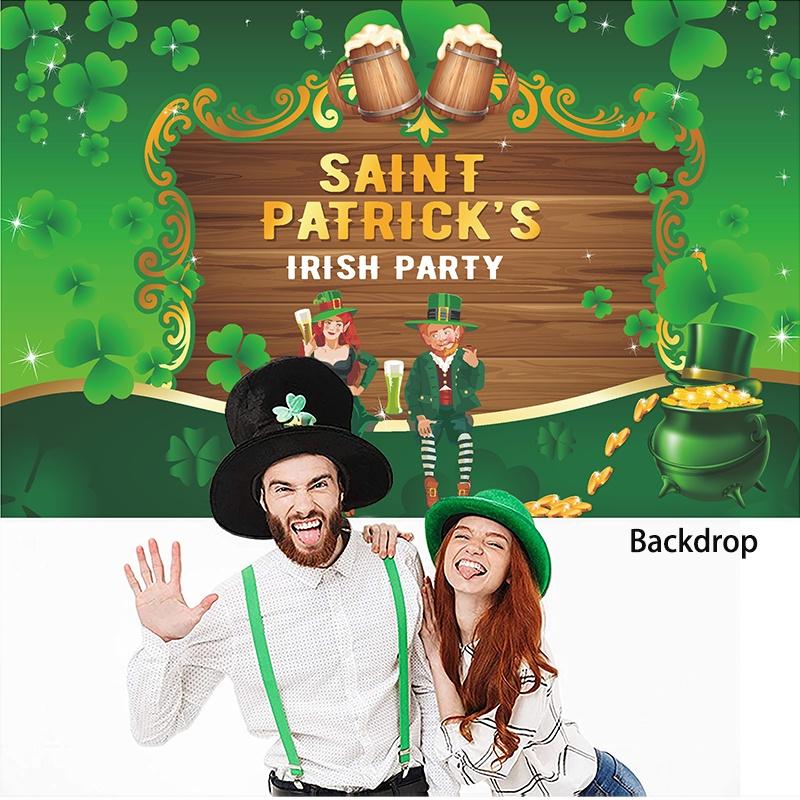 St.patrick's Day Backdrop Banner Decor 180*115cm/70*45in Photo Background Irish Festival