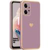 Case - Xiaomi - Redmi Note 12 4G - Shockproof - Ultra Thin - Purple Heart Pattern