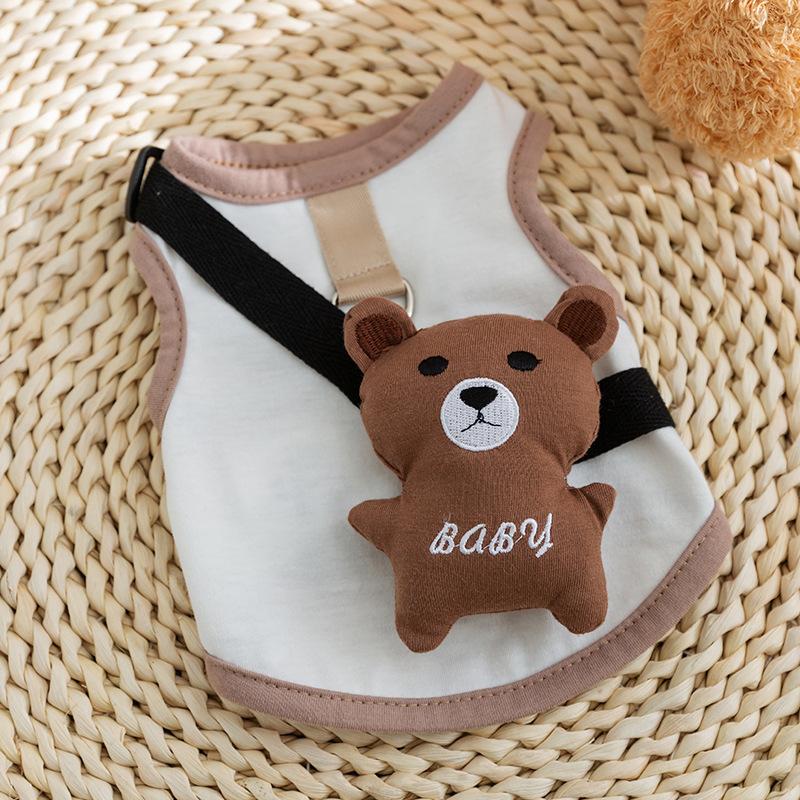 Three-dimensional animal satchel can be towed Ragdoll cat blue cat anti-hair loss thin breathable vest teddy pet cat clothes