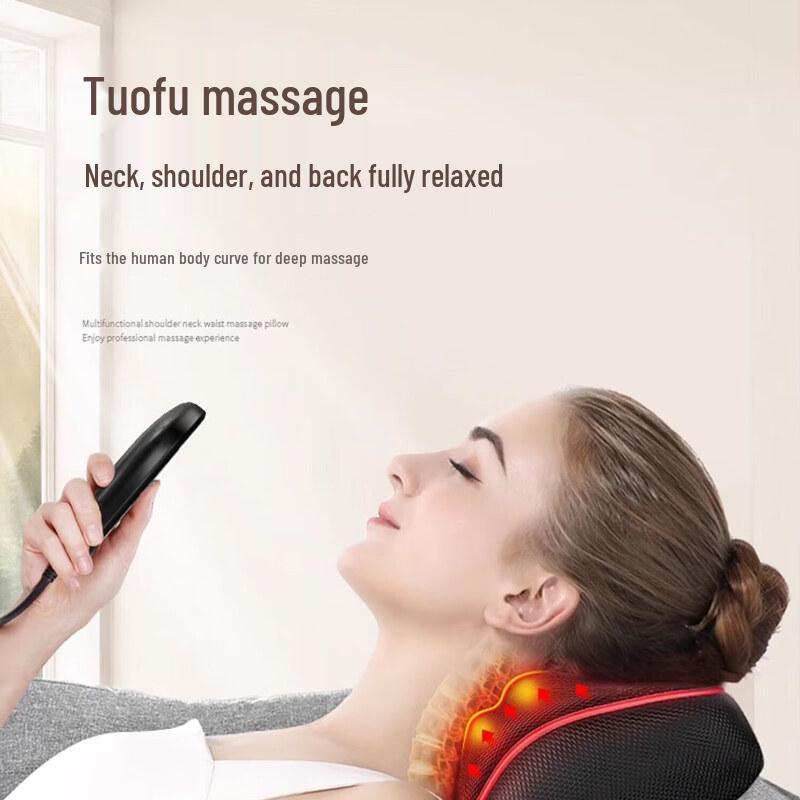 Aux Multi-functional Neck & Body Massager Pillow CN Plug (adapter Included)
