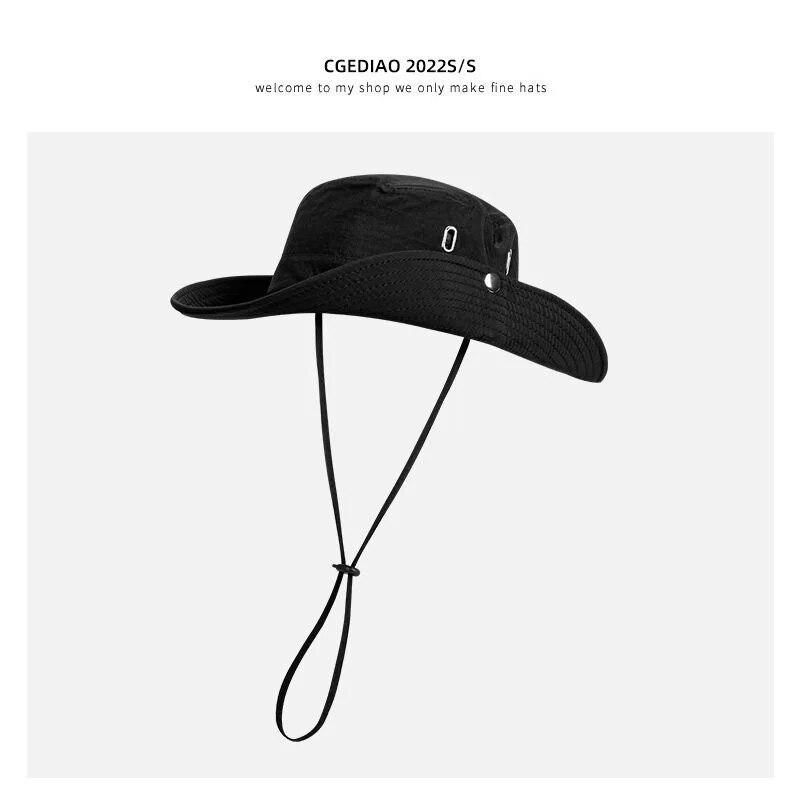 

1шт Водонепроницаемые шапки для кемпинга, шляпы для активного отдыха, шляпы для рыбалки в Саффолке, защита от ультрафиолета, походы и Канада, лето чёрный