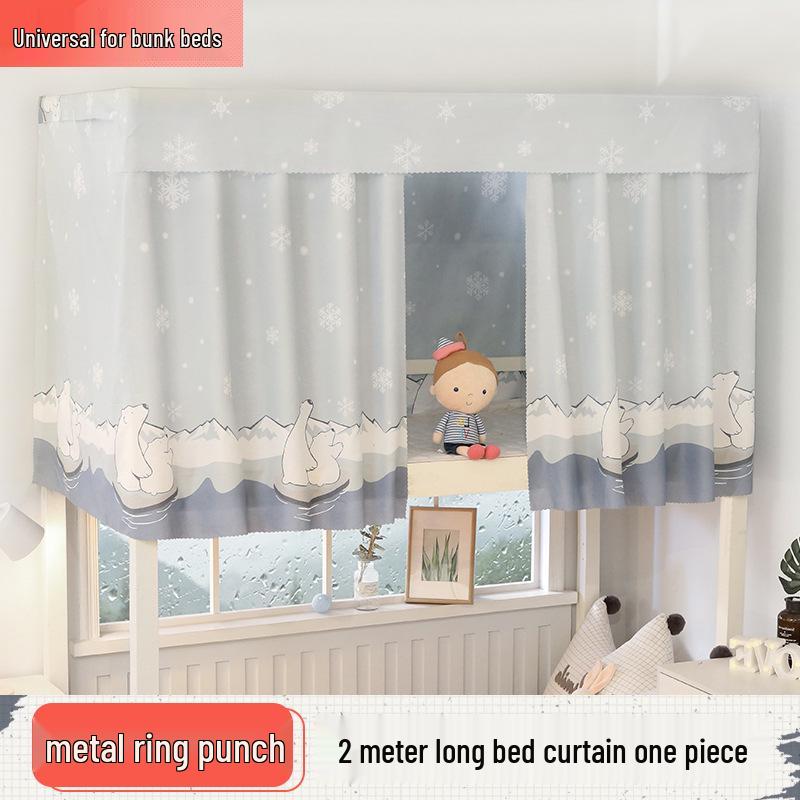 Nordické zatemňovací závěsy na postel pro vysokoškolské koleje - Mužské spodní lůžko