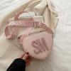 Simple and fashionable letter wide shoulder strap single shoulder messenger bag 2025 summer new niche design love foreign style women's bag