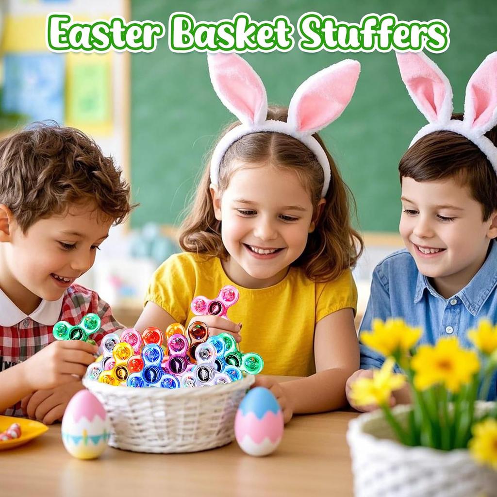 LED Light up Fidget Spinner Kids Easter Basket Stuffer Easter Gift Party Favor Random Color