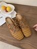 Wrapped Toe Breathable Slippers Women Summer Outer Wear Hole Shoes Home Casual Hollow Out Slip On Buckle Slipper Female
