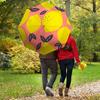 1pc Lemon Pink Automatic Folding Umbrella, Heavy Duty 8 Rib Iron Frame,  Suitable for Travel, Daily Use, Birthday, Decor Gift M0105100