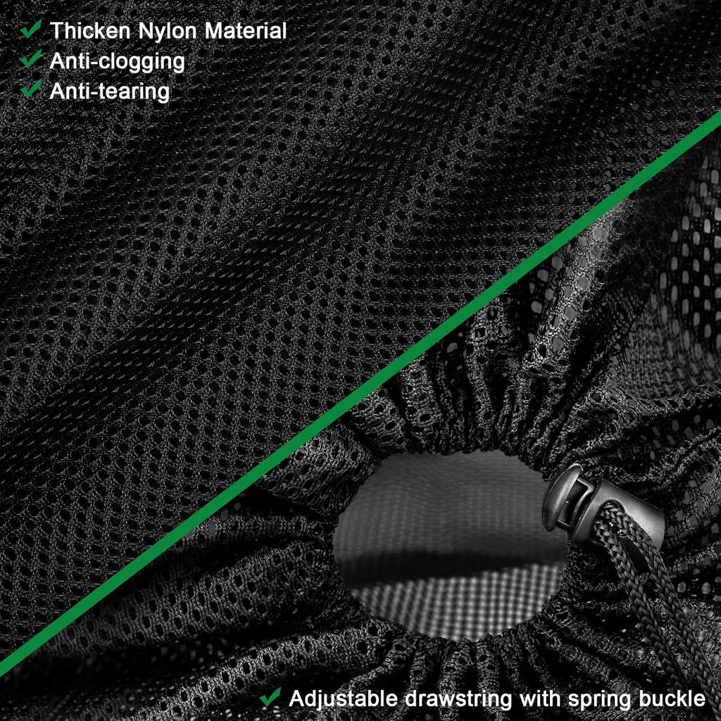 Pond Filter Bag Pump Barrier Bag Anti-Clogging Cube Filter Box Black Media Bag Pump Mesh Bag For Outdoor Water Fish Ponds (7"X 2 Pack)