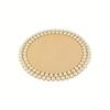 Round Pearl Beaded Dinner Plate Golden Metal Edge Storage Tray Used for Wedding Party Cake Dessert Decoration Storage Tray
