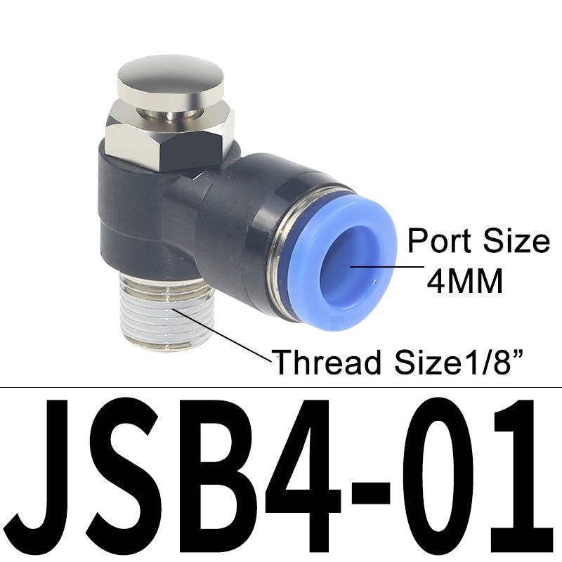 JSB4/6/8/10/12 Pneumatic Button Valve Quick Plug Pressure Relief Connector Normally Closed Manual Press Type Quick Exhaust Valve