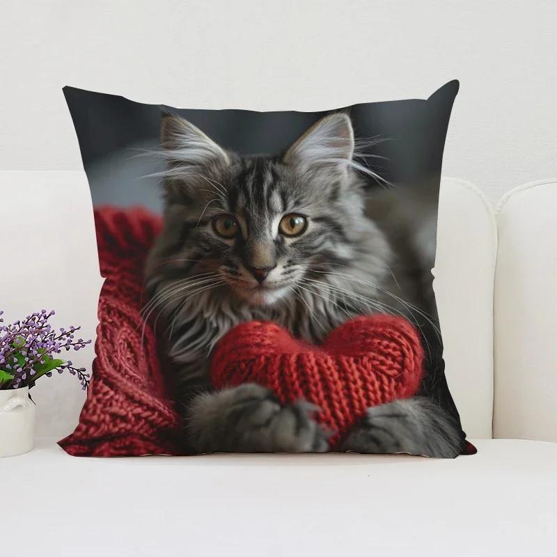 Cute Cartoon Cat Cushion Covers for Decorative Cushions Home Decor Cushion Cover x Pillow Cases Decorative Bed Pillowcases
