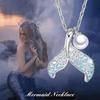 Luxury Design Baroque Imitation Pearl Fishtail Necklace for Women Mermaid Princess Pendant Jewelry Party Necklace Valentine Gifr
