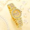 Women Butterfly Dial Quartz Watch Clock Bracelet Rhinestone Wristwatch