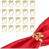 20 PCS High End Gold Leaf Shaped Napkin Rings - Suitable for Hotel Table Setting/Banquet Tableware/Home Dining Table Decoration.