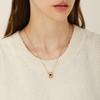 Light Luxury Love Square Pendant Necklace Niche Design Personality Fashion Simple Collarbone Woven Sweater Chain Women